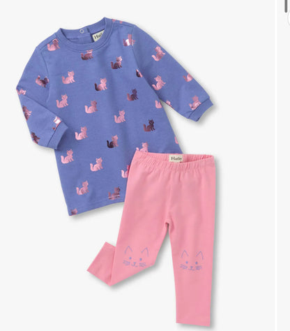 Little Kitties Dress and Legging Set