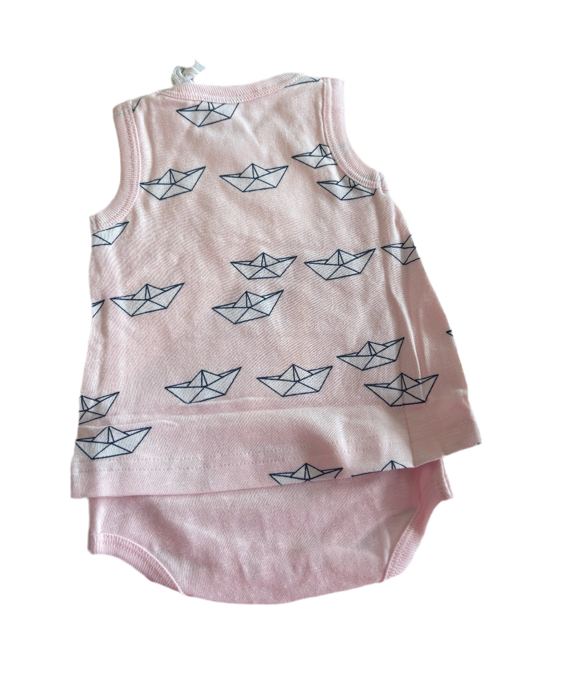 Coccoli Infant Girl Skirted romper - Pink Boats
