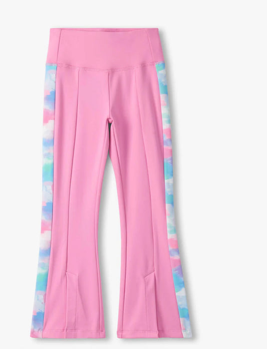 Girls Fuchsia Pink Active Flared Pants
