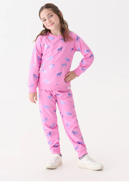 Toddler/Girls Shimmer Horses Sweater