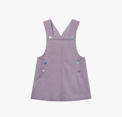 Corduroy Overall Dress - Lilac