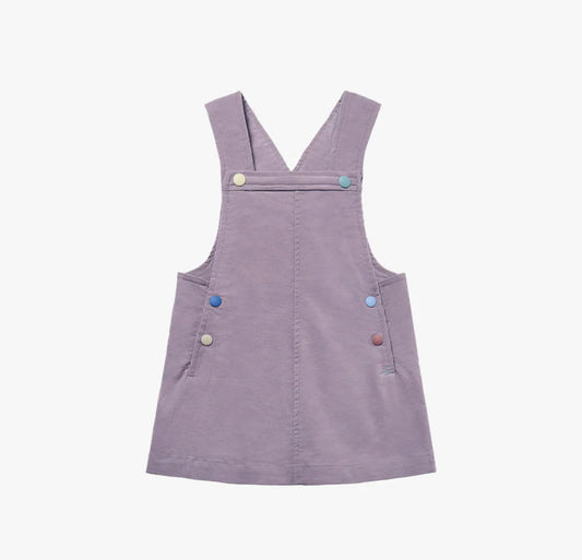 Corduroy Overall Dress - Lilac