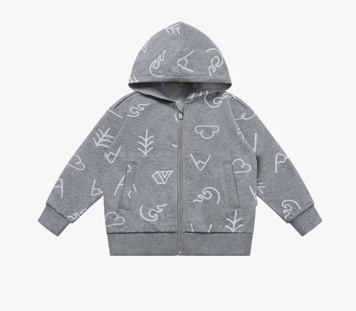 French Terry Zip-Up Jacket - Winter Trails