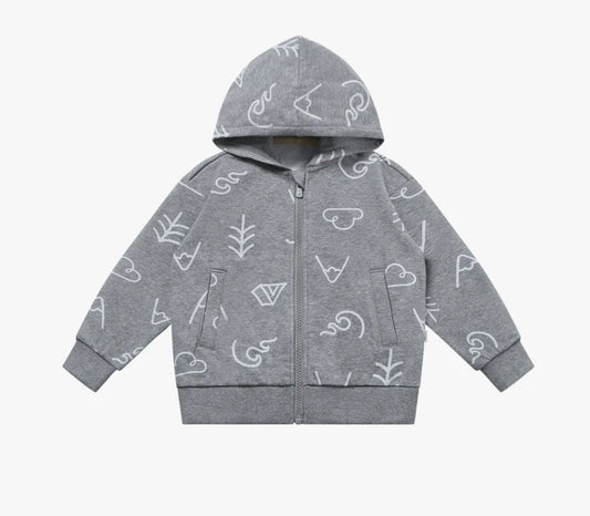 French Terry Zip-Up Jacket - Winter Trails