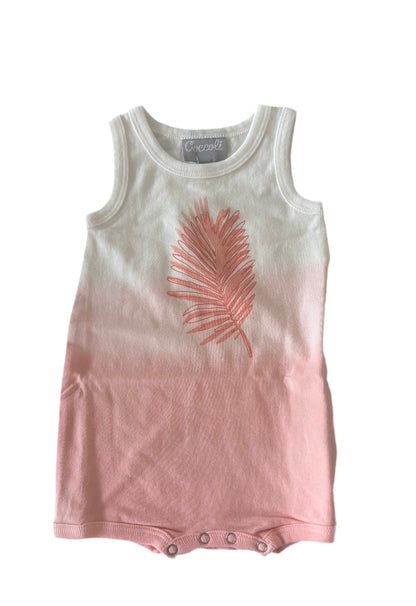 Coccoli Infant Girl Romper - Peachy Pink Ombré