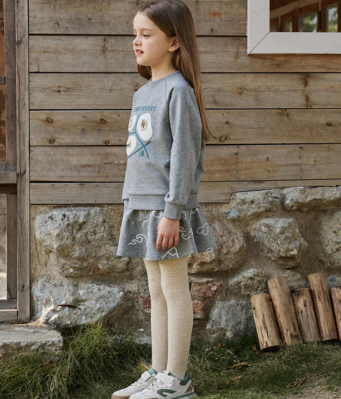 French Terry Skirt - Winter Trails