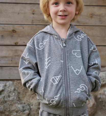 French Terry Zip-Up Jacket - Winter Trails