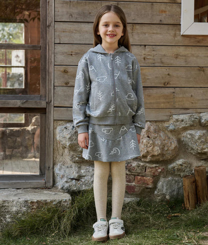 French Terry Skirt - Winter Trails