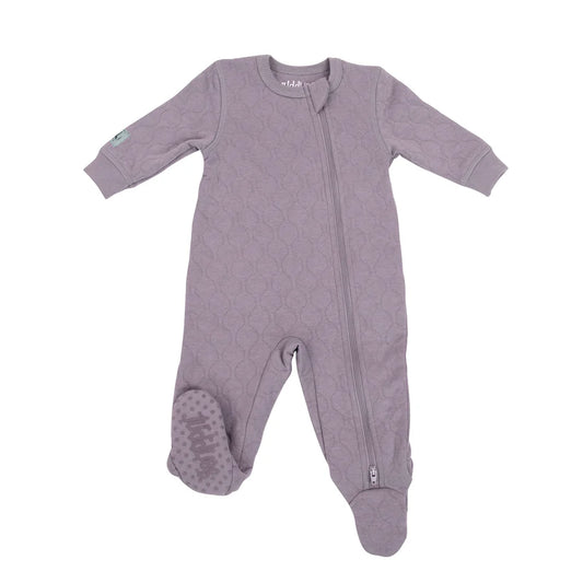 Quilted Collection Footed Sleeper - Mauve