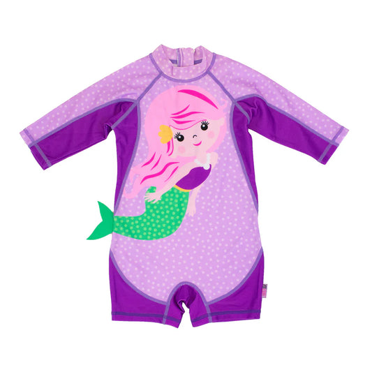 Baby + Toddler UPF50+ Rashguard One Piece Swimsuit - Mermaid