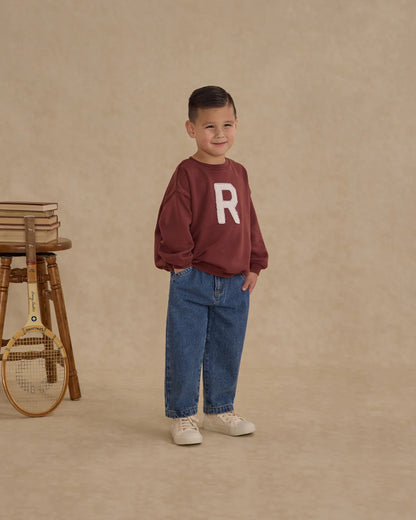 Relaxed Sweatshirt || Burgundy