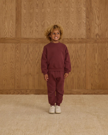 Relaxed Sweatpants || Burgundy