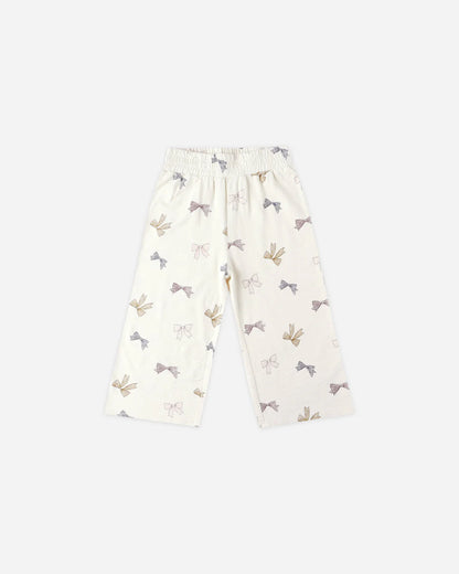 Wide Leg Pants || Bow