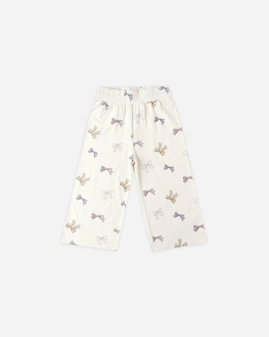 Wide Leg Pants || Bow