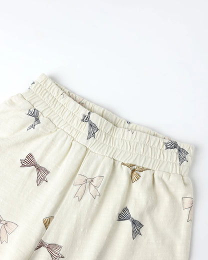 Wide Leg Pants || Bow