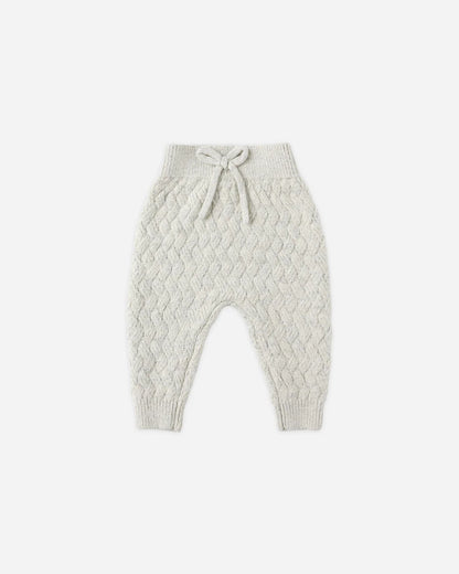 Baby Knit Pants || Heathered Blue