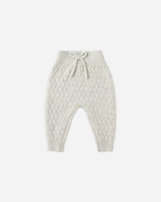 Baby Knit Pants || Heathered Blue