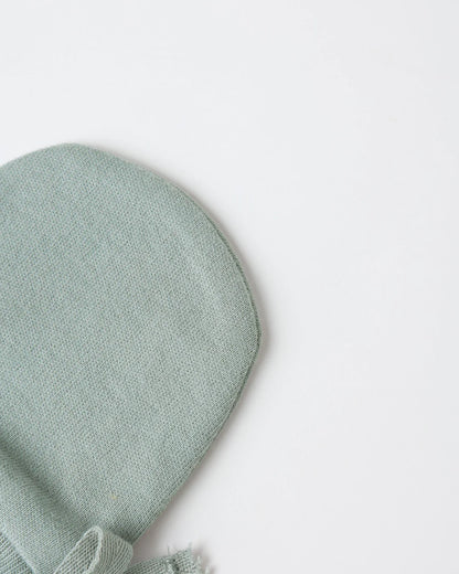 Baby No Scratch Mittens, Set of 2 || Steel Blue, Natural