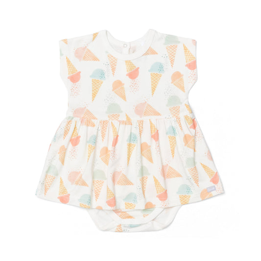 GELATO CONES ON CREAM / MODAL ROMPER
