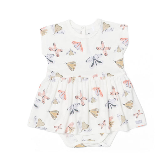 BUTTERFLIES ON CREAM / MODAL ROMPER