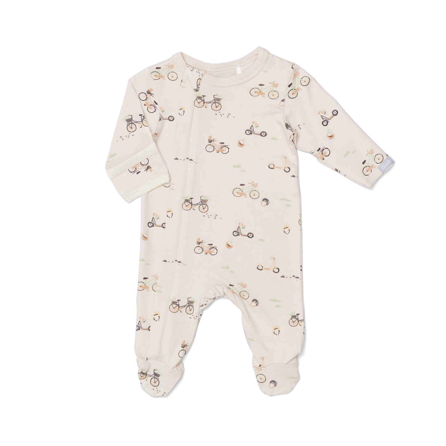 BIKES ON OAT MILK / COTTON-MODAL ZIPPER FOOTIE