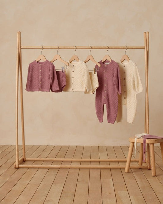 Long Sleeve Bubble Romper || Natural