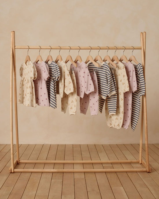 Waffle Slouch Set || Ocean Stripe