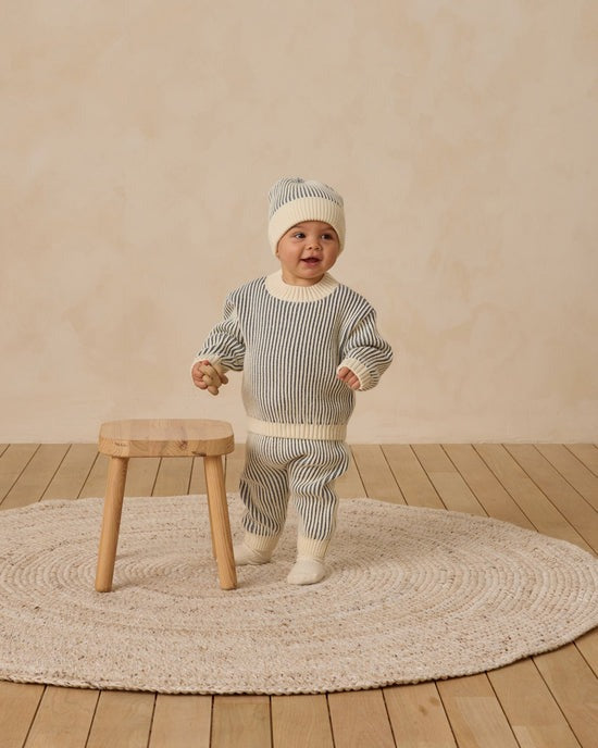 Relaxed Knit Sweater || Ocean