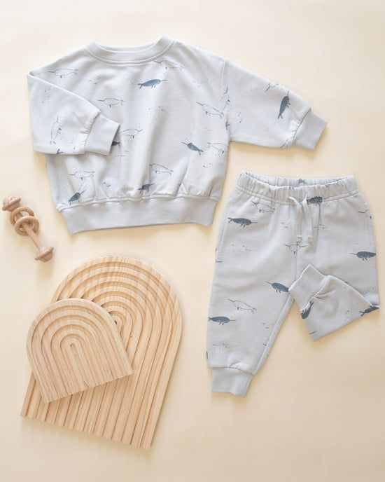 Relaxed Fleece Sweatshirt || Narwhals