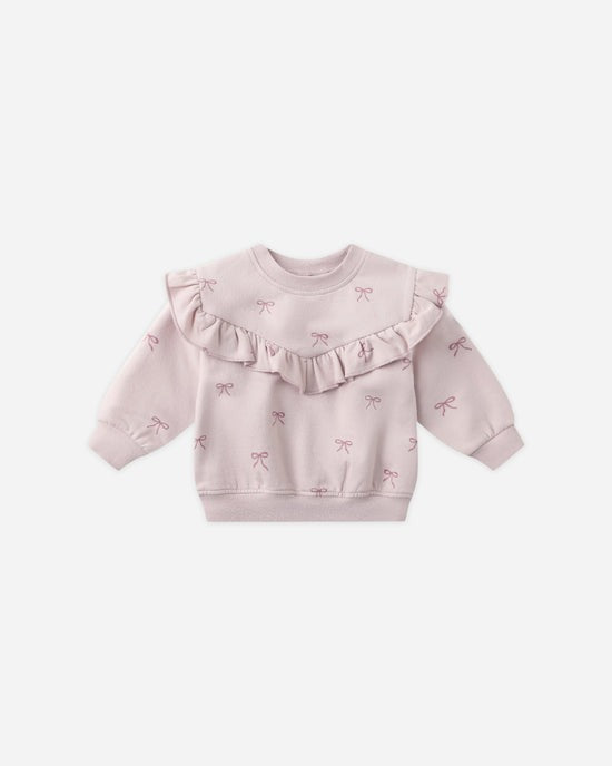 Ruffle Fleece Sweatshirt || Bows