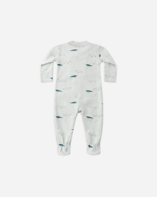 Zip Long Sleeve Sleeper Footie || Narwhals