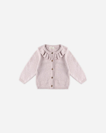 Ruffle Collar Cardigan || Lilac