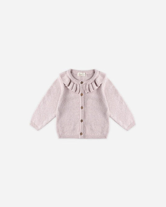 Ruffle Collar Cardigan || Lilac