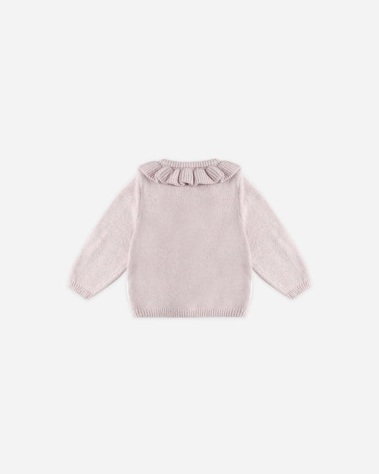 Ruffle Collar Cardigan || Lilac