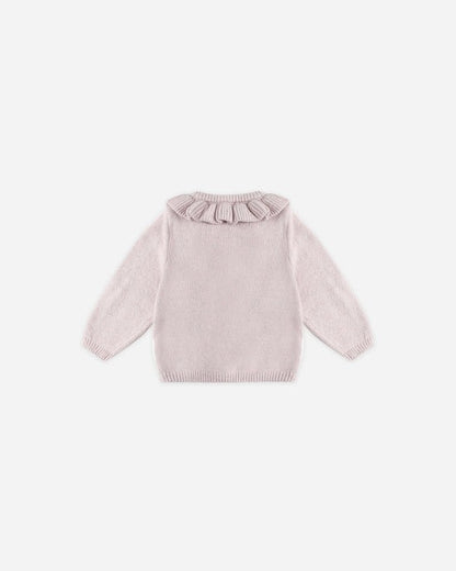 Ruffle Collar Cardigan || Lilac