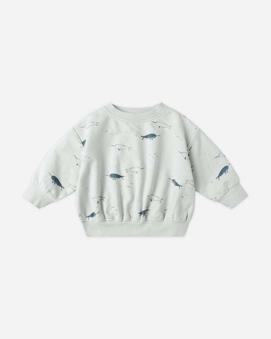 Relaxed Fleece Sweatshirt || Narwhals
