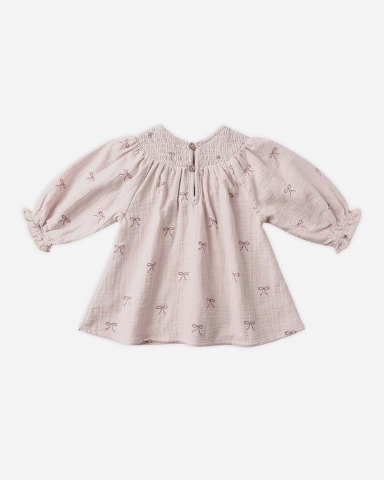 V Smocked Dress || Bows