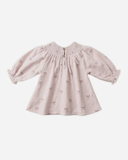 V Smocked Dress || Bows