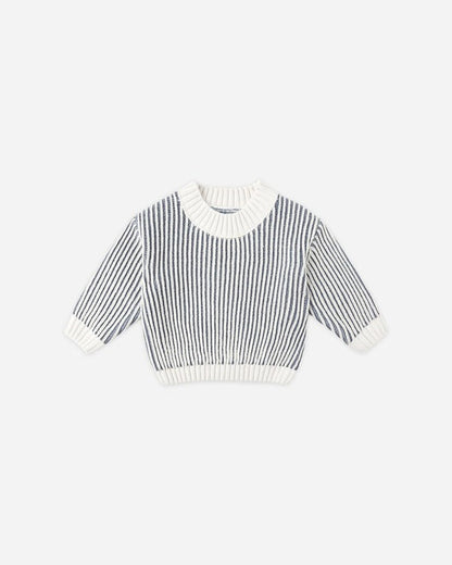 Relaxed Knit Sweater || Ocean
