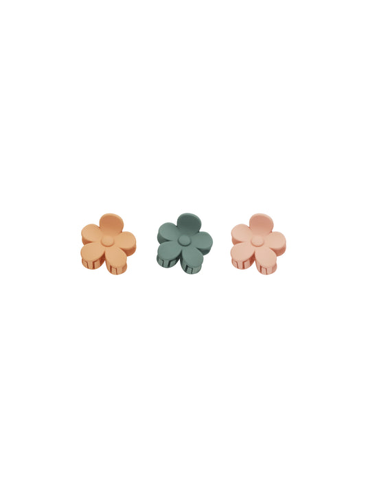 Rylee Flower Hair Clip - Grapefruit, Eucalyptus, Pink