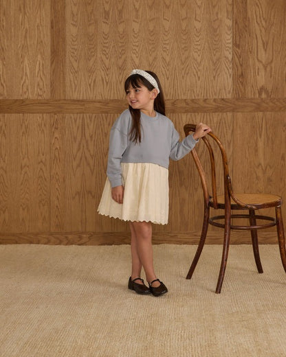 Sweatshirt Dress || Dusty Blue