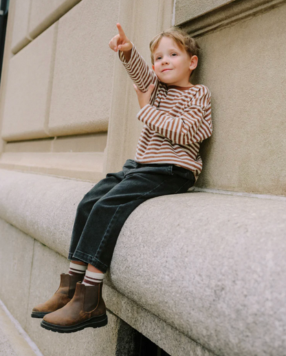 Camden Long Sleeve Tee || Brown Stripe