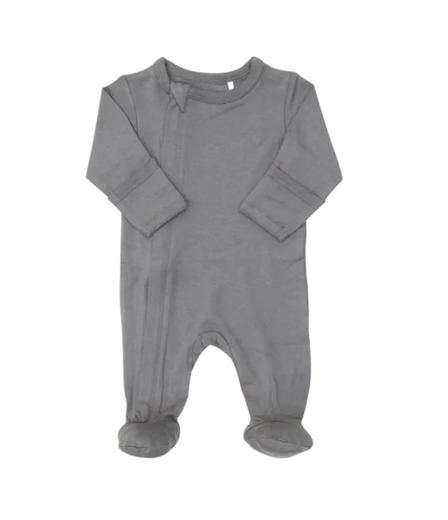 GRANITE GRAY / MODAL ZIPPER FOOTIE