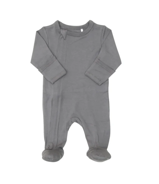 GRANITE GRAY / MODAL ZIPPER FOOTIE