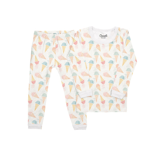 GELATO CONES ON CREAM / LS MODAL PYJAMA