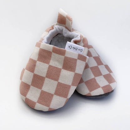 Chaussures bébé à carreaux malt