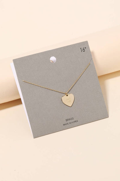Fuck Off Heart Pendant Necklace