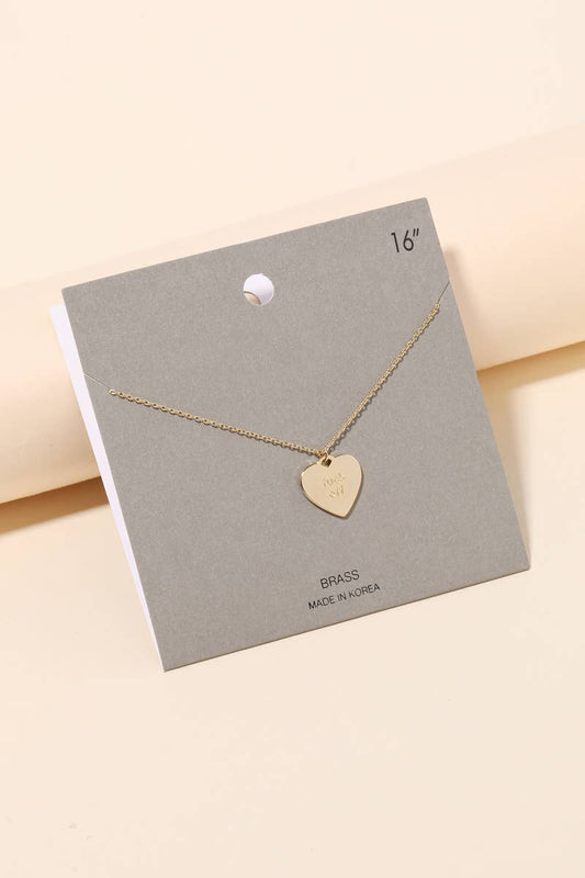 Fuck Off Heart Pendant Necklace