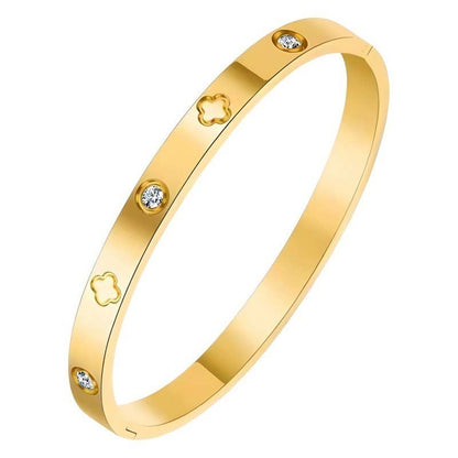 18K NON-TARNISH WATERPROOF STAINLESS STEEL BANGLE | 40B5154