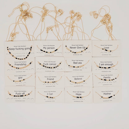 Handmade “Fuck off” Morse Code Necklace